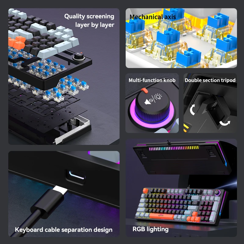 Teclado para juegos con cable  - Keyboard Gaming Blue Switch reseña y precio