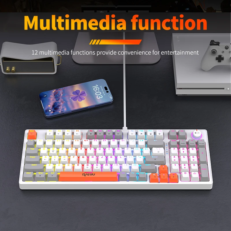 Teclado para juegos con cable  - Keyboard Gaming Blue Switch reseña y precio