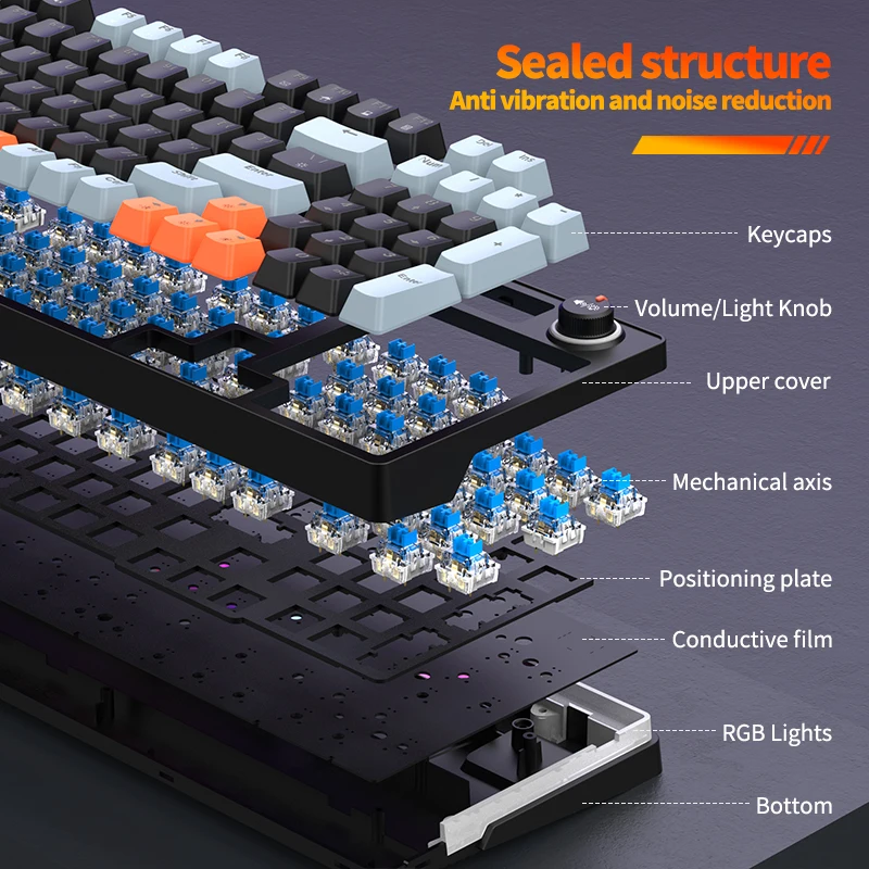 Teclado para juegos con cable  - Keyboard Gaming Blue Switch reseña y precio