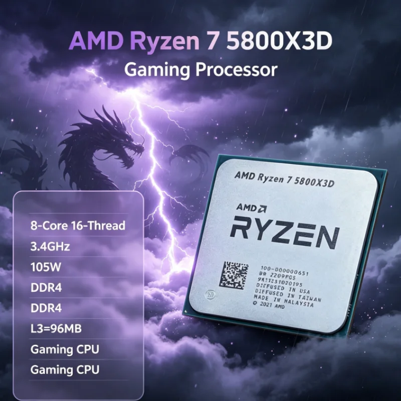 Procesador AMD R7 5800X3D 96 M - Amd Cpu Ryzen 7 reseña y precio
